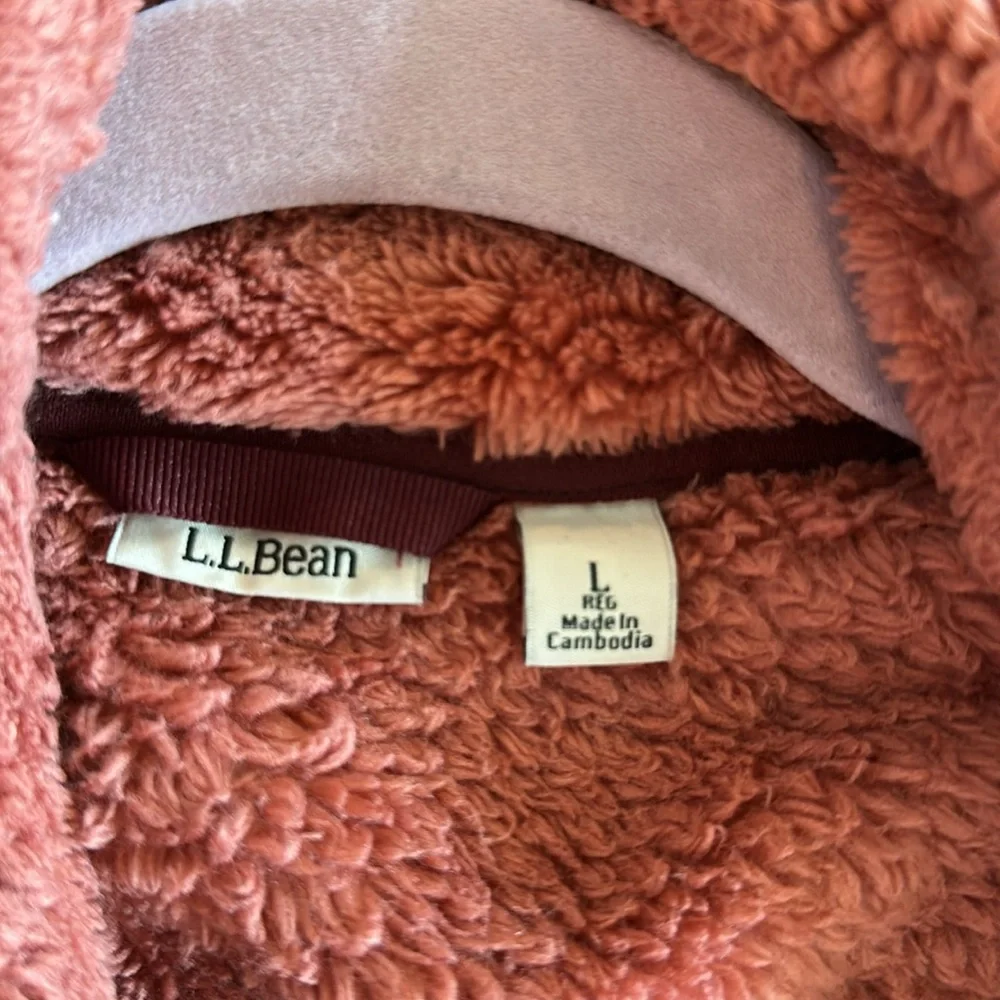 L.L. Bean Rust Sherpa Jacket - Picture 3 of 3